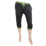 Mens Yarn Dyed Knitted 3Qtr - Black, Men, Shorts, Chase Value, Chase Value