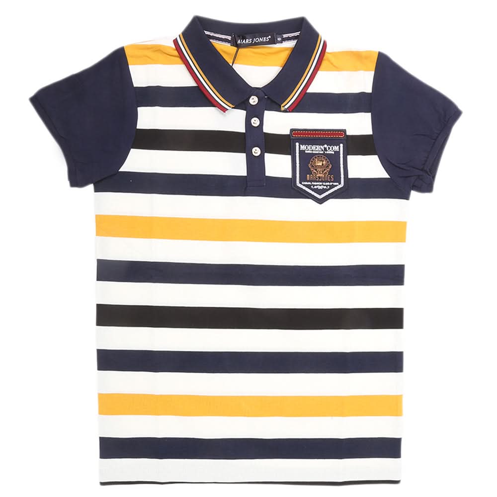 Boys Half Sleeves Round Neck T-Shirt - Mustard, Kids, Boys T-Shirts, Chase Value, Chase Value
