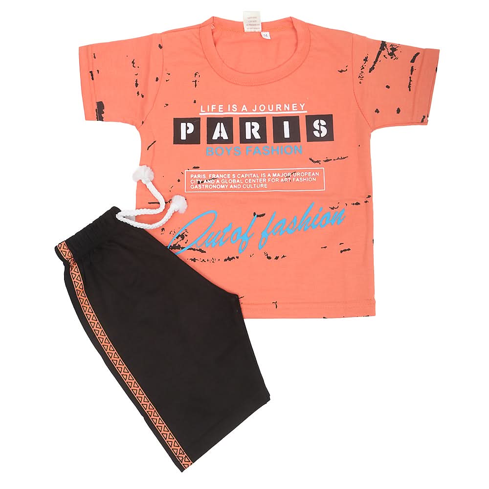 Boys Half Sleeves Suit - Orange, Kids, Boys Sets And Suits, Chase Value, Chase Value