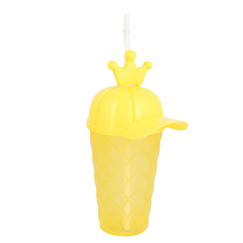 Fancy Crown Style Straw Glass - Yellow, Home & Lifestyle, Glassware & Drinkware, Chase Value, Chase Value