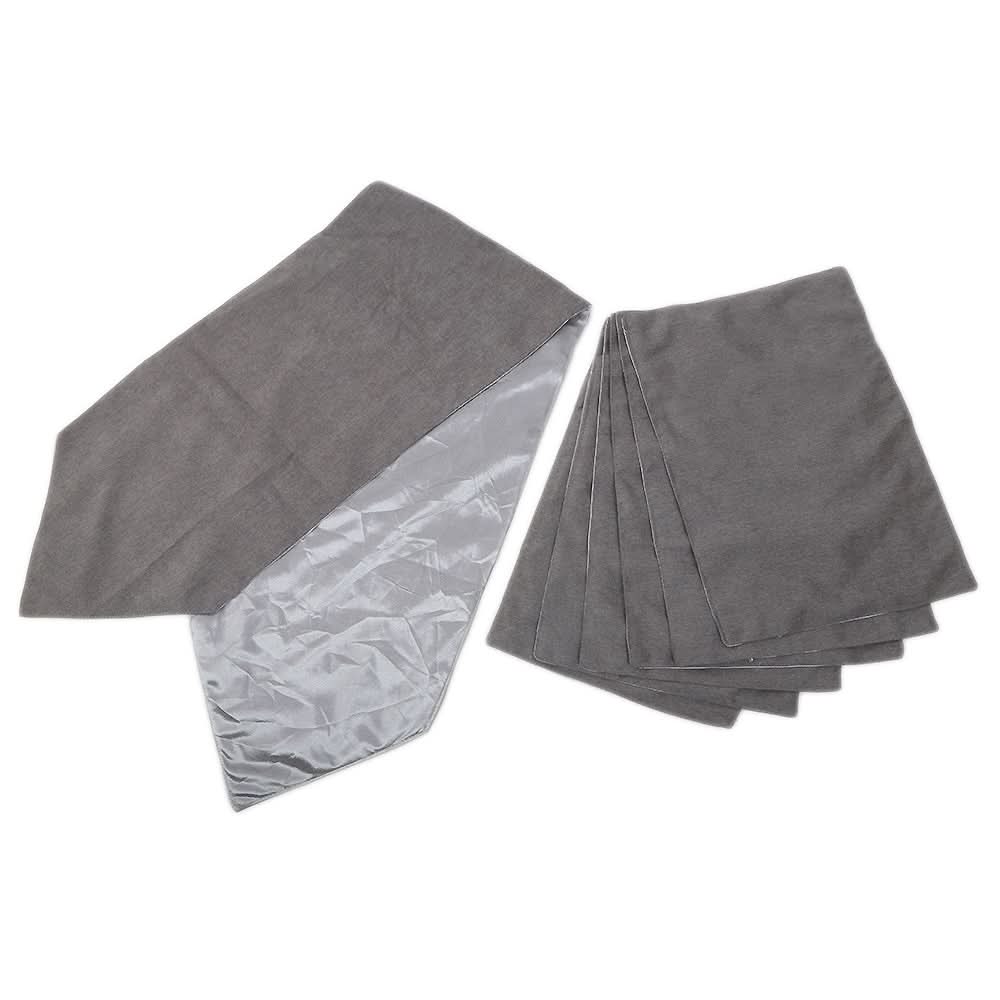 Runner With Mat 7 Piece Set - Grey, Home & Lifestyle, Mats, Chase Value, Chase Value