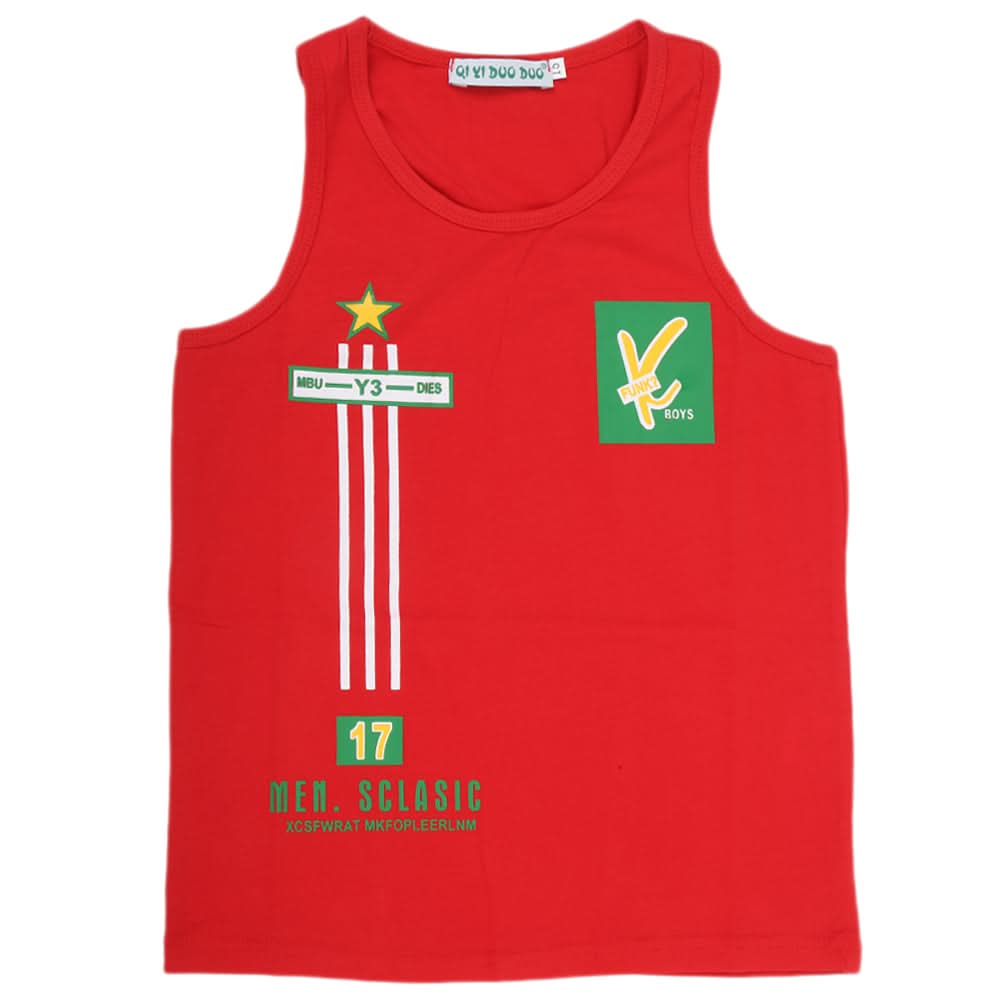 Boys Sando T-Shirt - Red, Kids, Boys T-Shirts, Chase Value, Chase Value