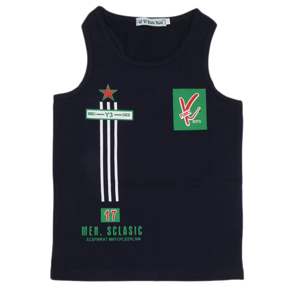 Boys Sando T-Shirt - Navy Blue, Kids, Boys T-Shirts, Chase Value, Chase Value
