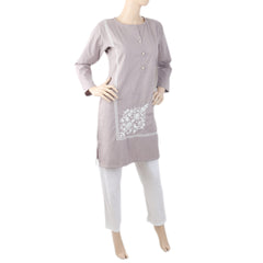 Women's Embroidered Wool 2 Piece Suit - Light Purple, Women, Shalwar Suits, Chase Value, Chase Value