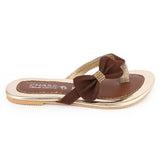 Girls Fancy Slippers - K-011 - Brown, Kids, Girls Slippers, Chase Value, Chase Value