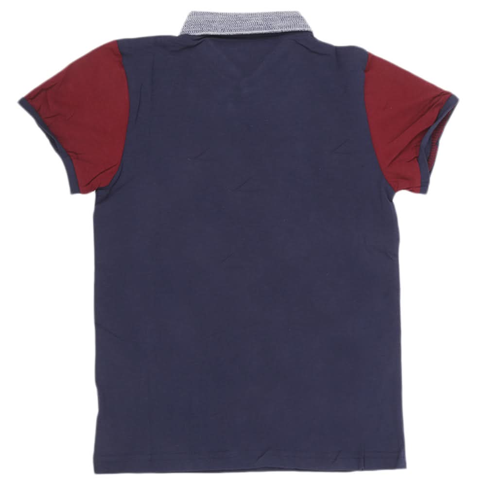 Boys Half Sleeves Round Neck T-Shirt - Navy Blue, Kids, Boys T-Shirts, Chase Value, Chase Value