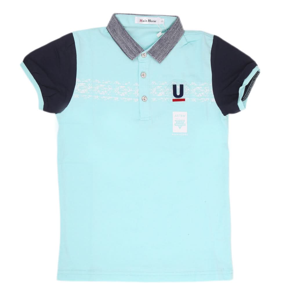 Boys Half Sleeves Round Neck T-Shirt - Light Blue, Kids, Boys T-Shirts, Chase Value, Chase Value