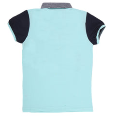 Boys Half Sleeves Round Neck T-Shirt - Light Blue, Kids, Boys T-Shirts, Chase Value, Chase Value