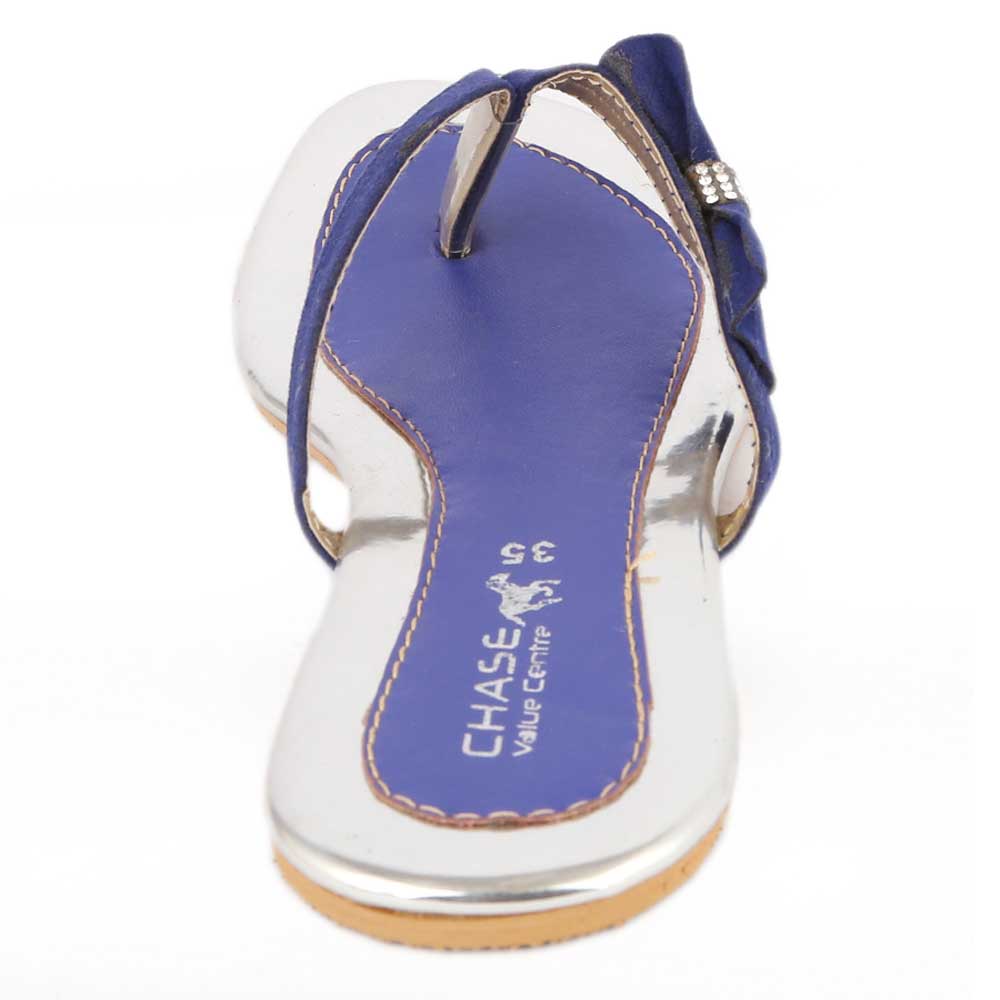 Girls Fancy Slippers - K-011 - Navy Blue, Kids, Girls Slippers, Chase Value, Chase Value