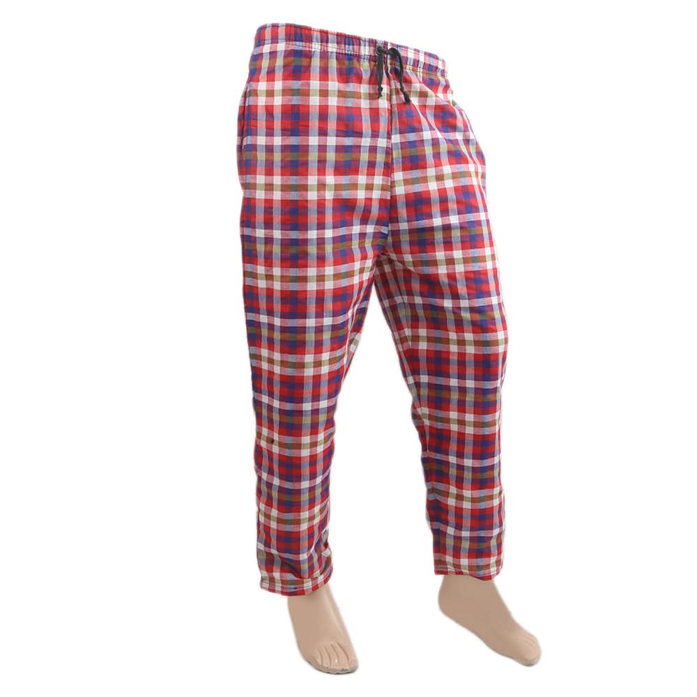 Men's Yarn Dyed Woven Pyjama - Red, Men, Lowers And Sweatpants, Chase Value, Chase Value