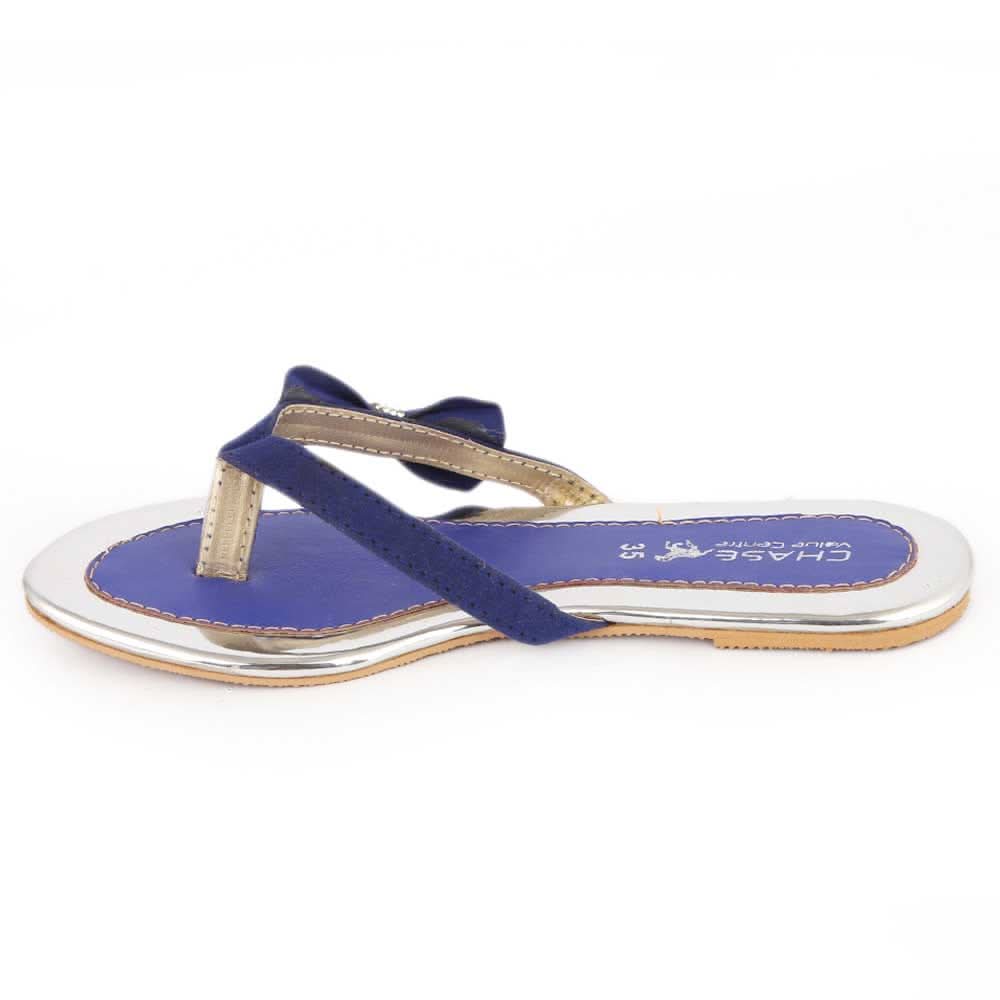 Girls Fancy Slippers - K-011 - Navy Blue, Kids, Girls Slippers, Chase Value, Chase Value