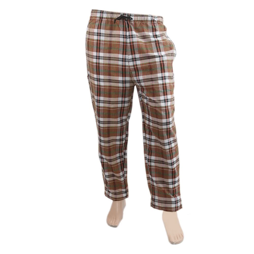 Men's Yarn Dyed Woven Pyjama - Brown, Men, Lowers And Sweatpants, Chase Value, Chase Value