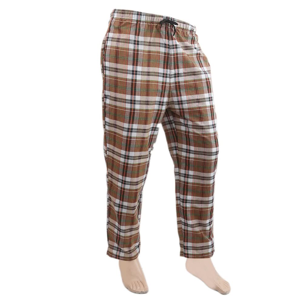 Men's Yarn Dyed Woven Pyjama - Brown, Men, Lowers And Sweatpants, Chase Value, Chase Value