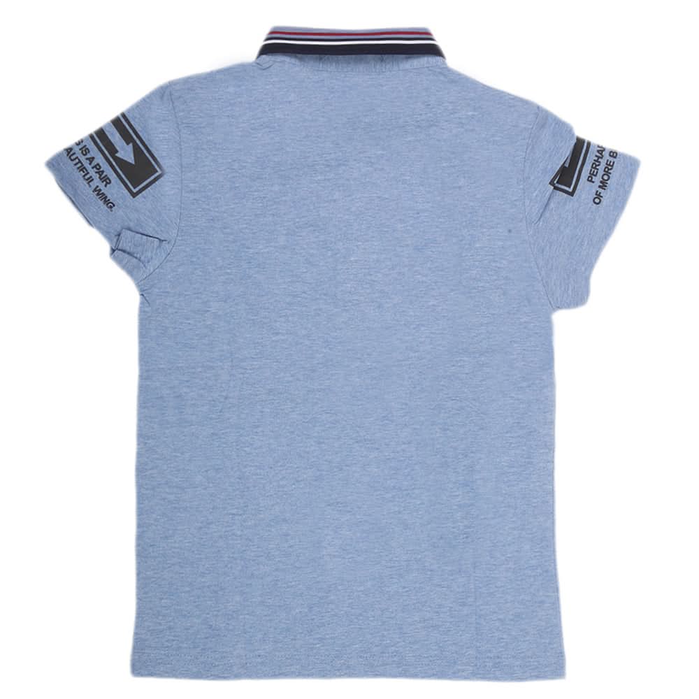 Boys Half Sleeves Round Neck T-Shirt - Blue, Kids, Boys T-Shirts, Chase Value, Chase Value