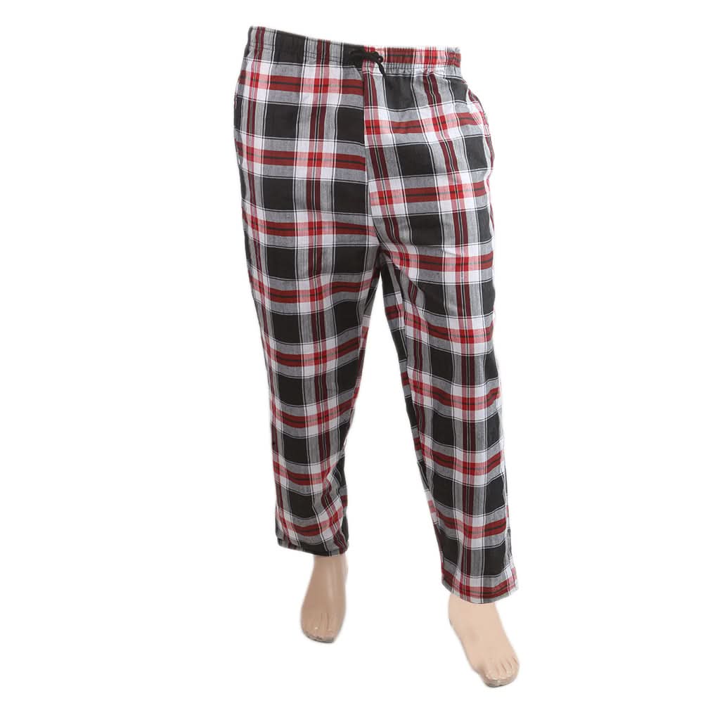 Men's Yarn Dyed Woven Pyjama - Red Black, Men, Lowers And Sweatpants, Chase Value, Chase Value