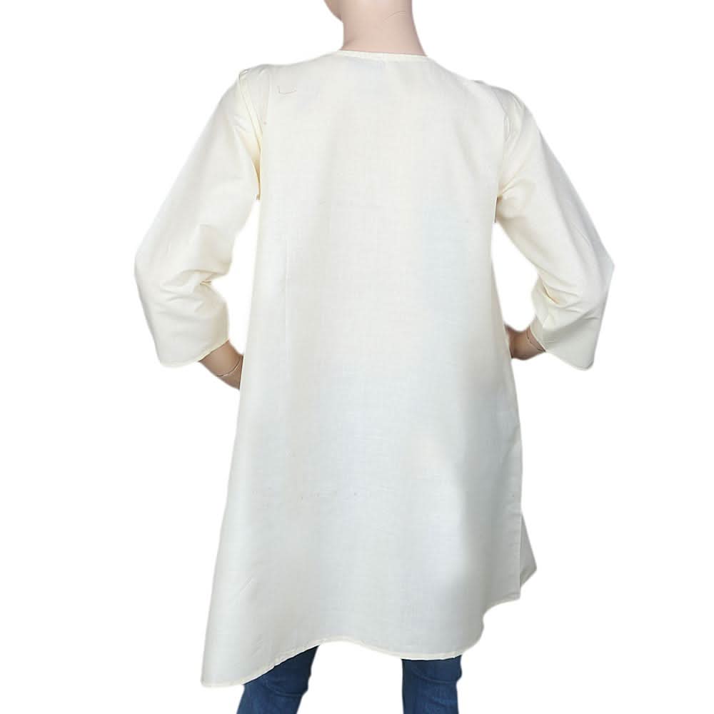 Women's Embroidered Kurti - Fawn, Women, Ready Kurtis, Chase Value, Chase Value