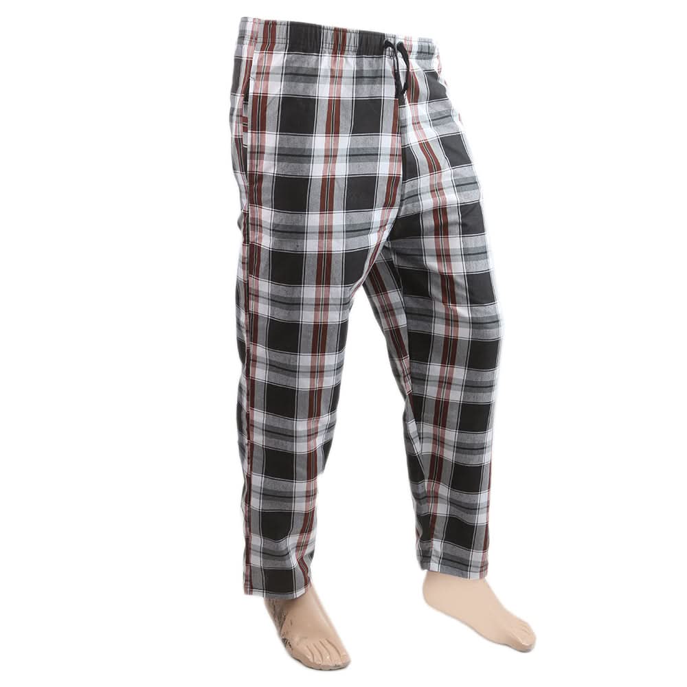 Men's Yarn Dyed Woven Pyjama - Black, Men, Lowers And Sweatpants, Chase Value, Chase Value