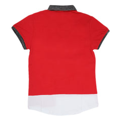 Boys Half Sleeves Round Neck T-Shirt - Red, Kids, Boys T-Shirts, Chase Value, Chase Value