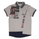 Boys Half Sleeves Round Neck T-Shirt - Grey, Kids, Boys T-Shirts, Chase Value, Chase Value