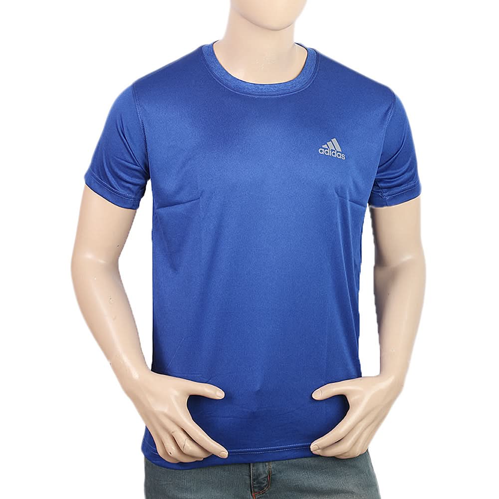 Men's Plain Round Neck Twisted T-Shirt - Royal Blue, Men, T-Shirts And Polos, Chase Value, Chase Value