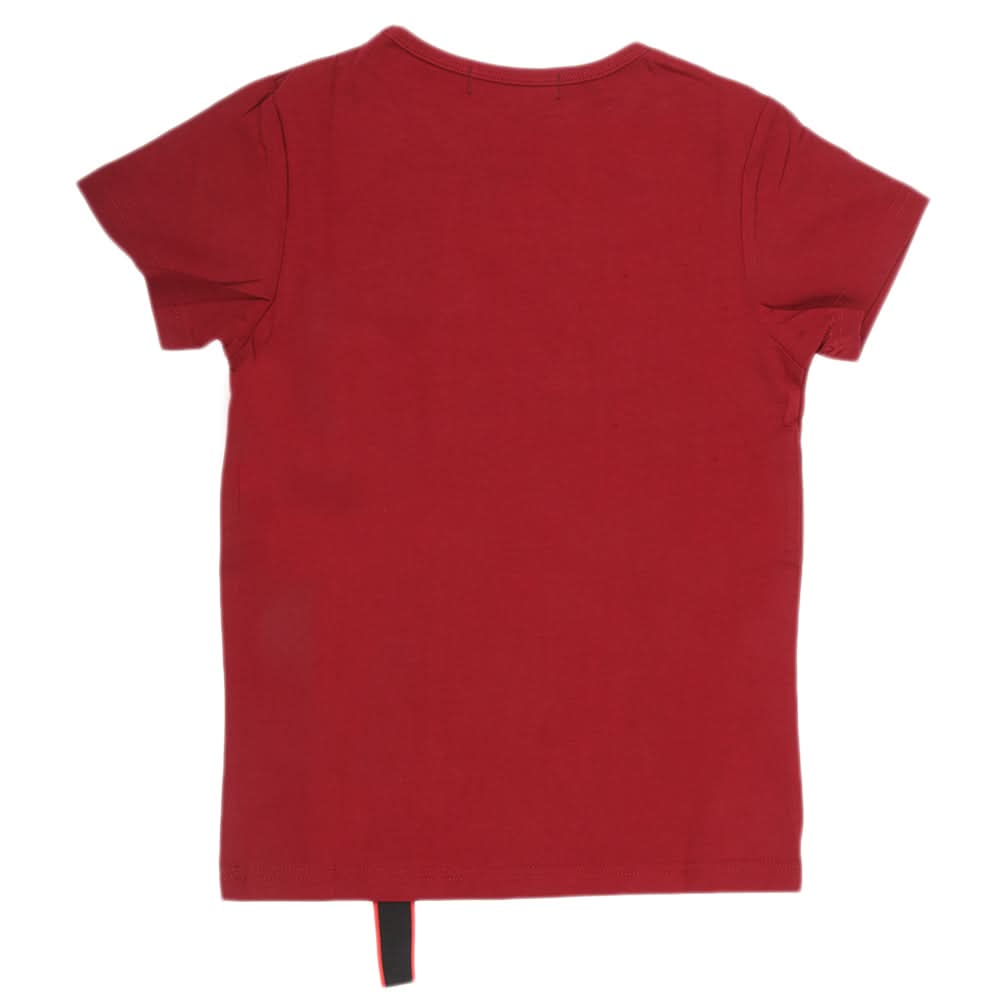 Boys Half Sleeves Round Neck T-Shirt - Maroon, Kids, Boys T-Shirts, Chase Value, Chase Value
