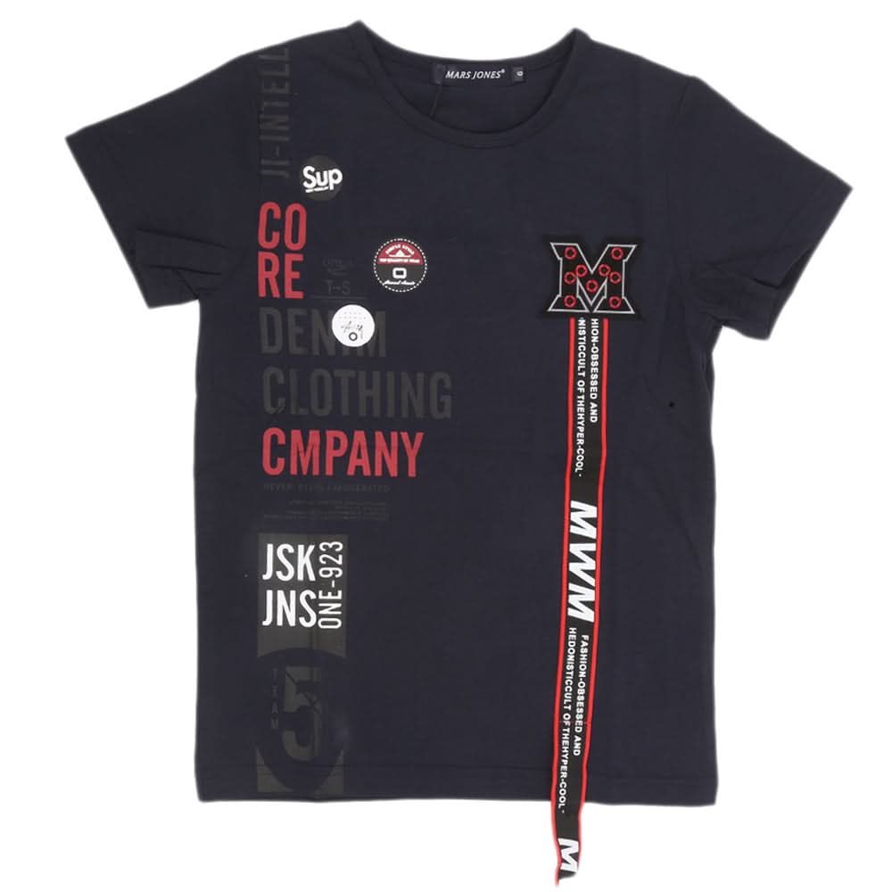 Boys Half Sleeves Round Neck T-Shirt - Navy Blue, Kids, Boys T-Shirts, Chase Value, Chase Value