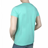 Men's Slim Fit Printed T-Shirt - Cyan, Men, T-Shirts And Polos, Chase Value, Chase Value