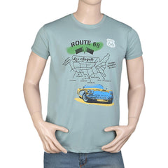 Men's Slim Fit Printed T-Shirt - Grey, Men, T-Shirts And Polos, Chase Value, Chase Value
