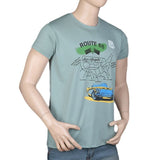 Men's Slim Fit Printed T-Shirt - Grey, Men, T-Shirts And Polos, Chase Value, Chase Value