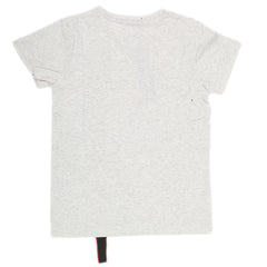 Boys Half Sleeves Round Neck T-Shirt - Light Grey, Kids, Boys T-Shirts, Chase Value, Chase Value