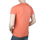 Men's Slim Fit Printed T-Shirt -Peach, Men, T-Shirts And Polos, Chase Value, Chase Value