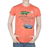 Men's Slim Fit Printed T-Shirt -Peach, Men, T-Shirts And Polos, Chase Value, Chase Value