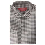 Men's Formal Check Shirt - Grayish Brown, Men, Shirts, Chase Value, Chase Value