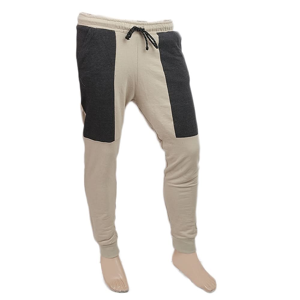 Men's Fancy Knitted Logo Trouser - Beige, Men, Lowers And Sweatpants, Chase Value, Chase Value
