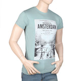 Men's Slim Fit Printed T-Shirt -Grey, Men, T-Shirts And Polos, Chase Value, Chase Value