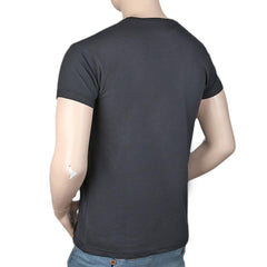 Men's Slim Fit Printed T-Shirt -Black, Men, T-Shirts And Polos, Chase Value, Chase Value