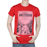 Men's Slim Fit Printed T-Shirt -Red, Men, T-Shirts And Polos, Chase Value, Chase Value
