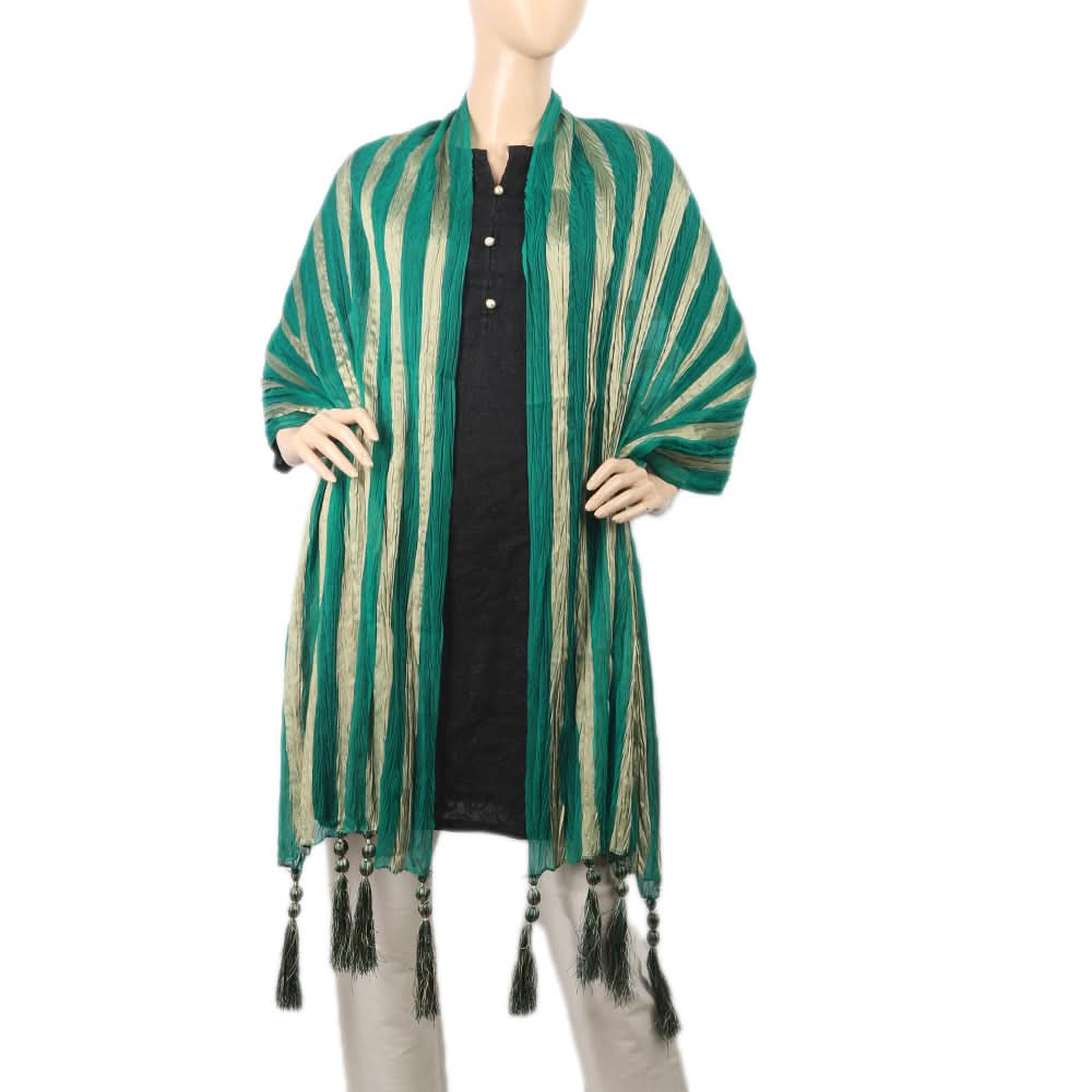Women's Banarasi Patta Dupatta - Green, Women, Dupatta, Chase Value, Chase Value
