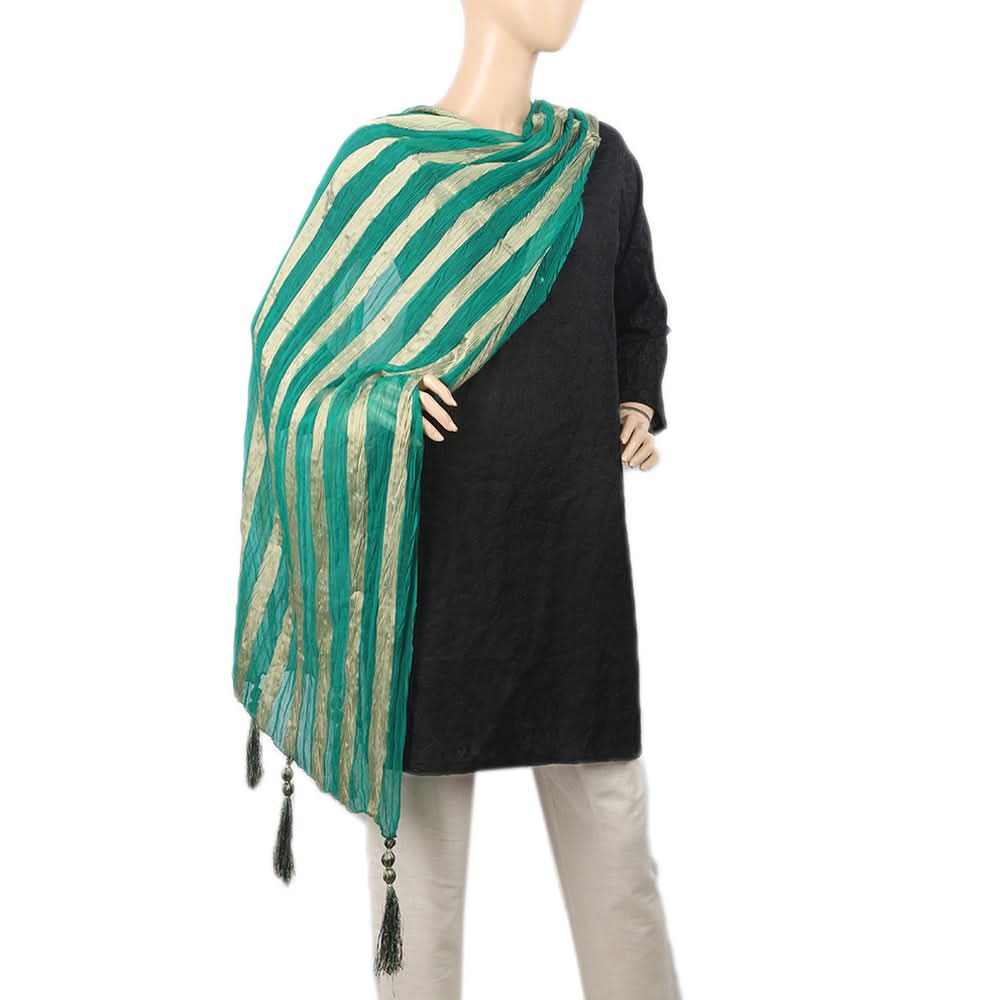 Women's Banarasi Patta Dupatta - Green, Women, Dupatta, Chase Value, Chase Value