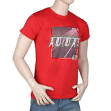 Men's Slim Fit Printed T-Shirt -Red, Men, T-Shirts And Polos, Chase Value, Chase Value
