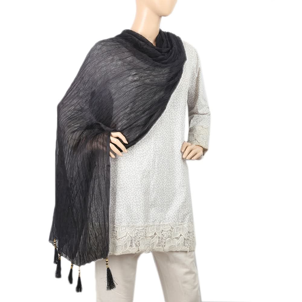 Wome's Jaccard Dupatta - Black, Women, Dupatta, Chase Value, Chase Value