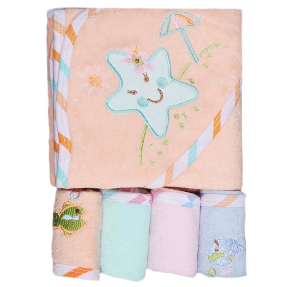 Newborn Gift Set 5 Pcs - Orange, Kids, NB Boys Sets And Suits, Chase Value, Chase Value