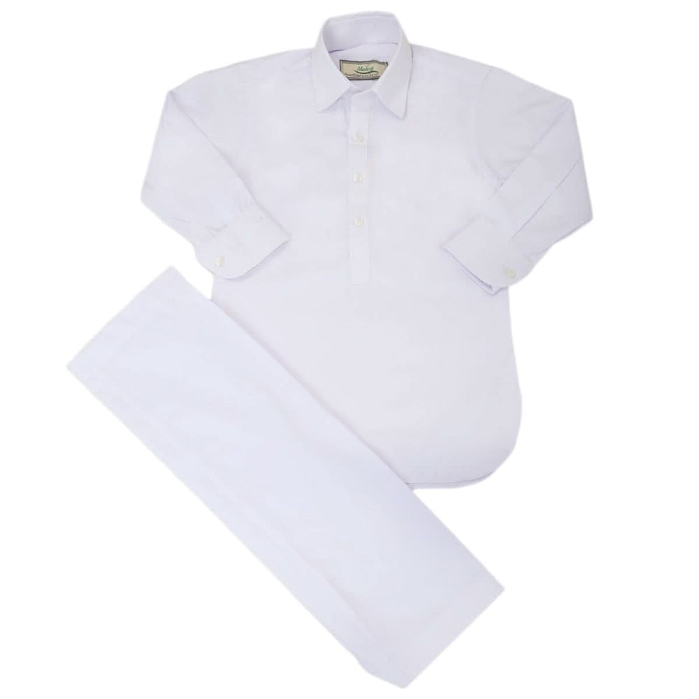 Boys Mashriq Kameez Shalwar  Plain - White, Kids, Boys Shalwar Kameez, Chase Value, Chase Value