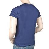 Men's Slim Fit Printed T-Shirt - Navy Blue, Men, T-Shirts And Polos, Chase Value, Chase Value
