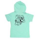 Boys Half Sleeves Hooded T-Shirt - Cyan, Kids, Boys T-Shirts, Chase Value, Chase Value