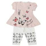 Newborn Girls Half Sleeves Suit - Tea Pink, Kids, Newborn Girls Sets And Suits, Chase Value, Chase Value