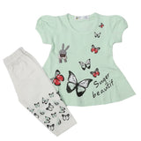 Newborn Girls Half Sleeves Suit - Sea Green, Kids, Newborn Girls Sets And Suits, Chase Value, Chase Value