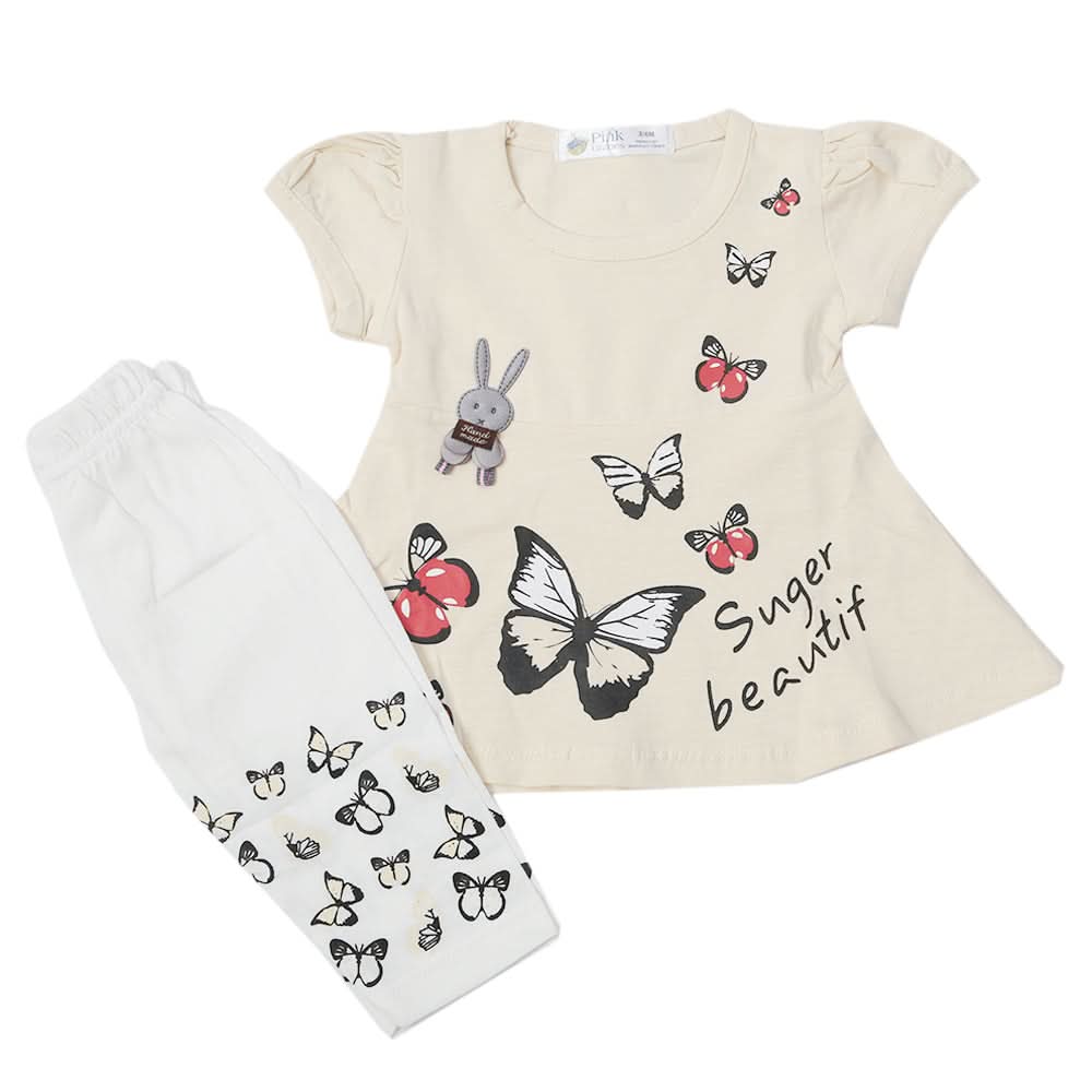 Newborn Girls Half Sleeves Suit - Fawn, Kids, Newborn Girls Sets And Suits, Chase Value, Chase Value