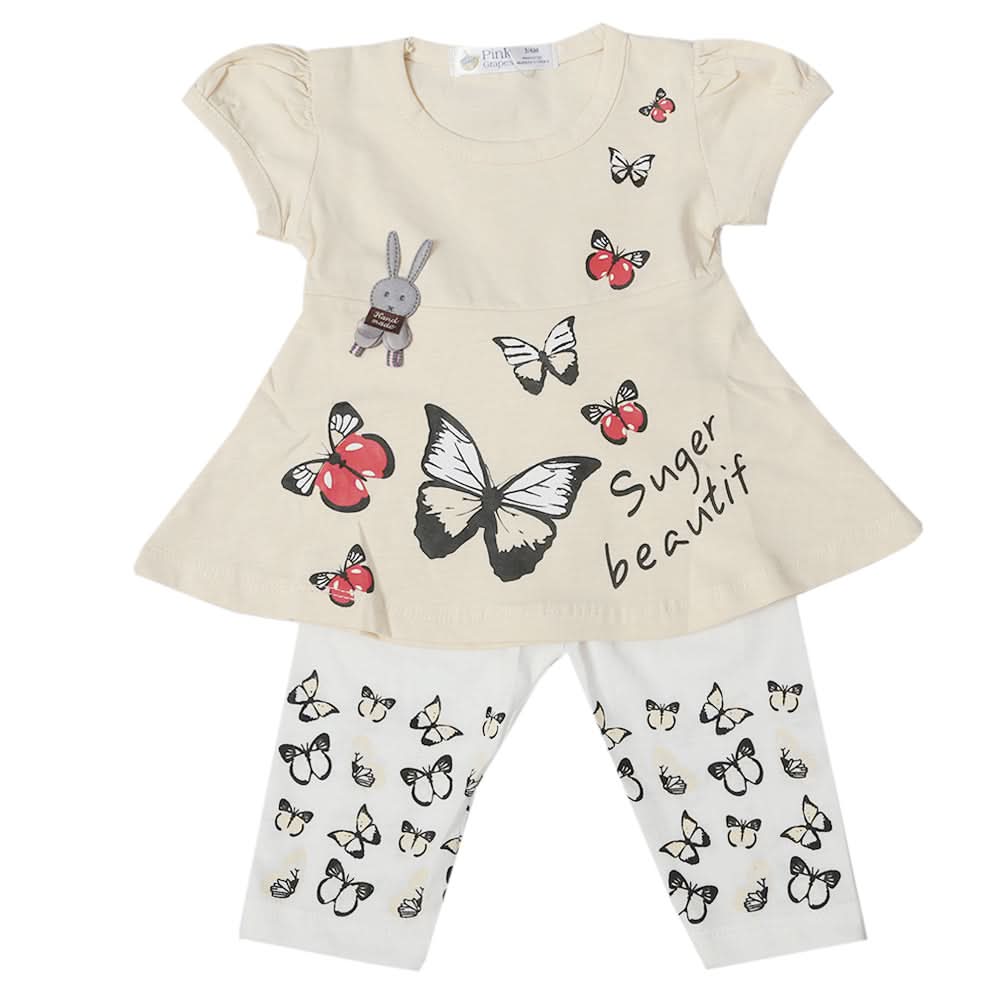 Newborn Girls Half Sleeves Suit - Fawn, Kids, Newborn Girls Sets And Suits, Chase Value, Chase Value