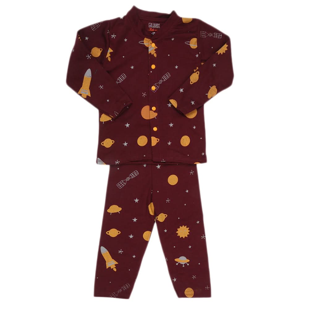 Boys Sleeping Suit - Maroon, Kids, Boys Sets And Suits, Chase Value, Chase Value